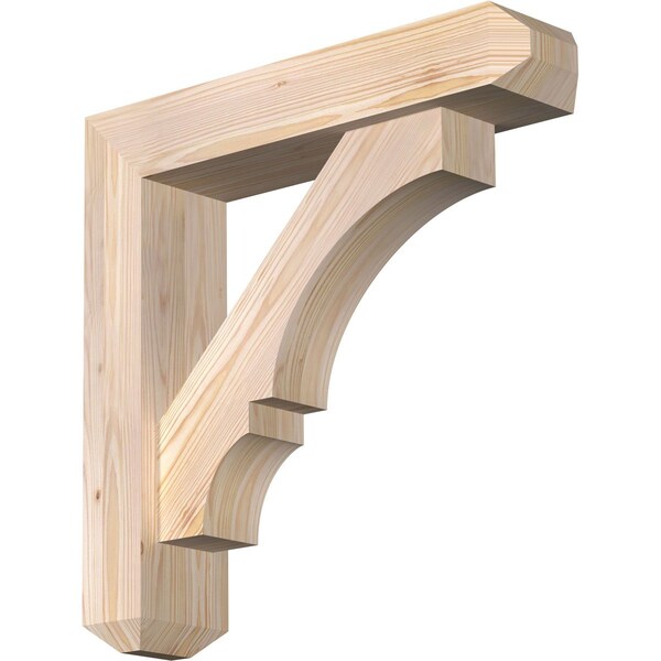 Ekena Millwork Balboa Craftsman Smooth Bracket w/ Offset Brace, Douglas Fir, 5 1/2"W x 24"D x 24"H BKT0604X24X24BOA04SDF - main